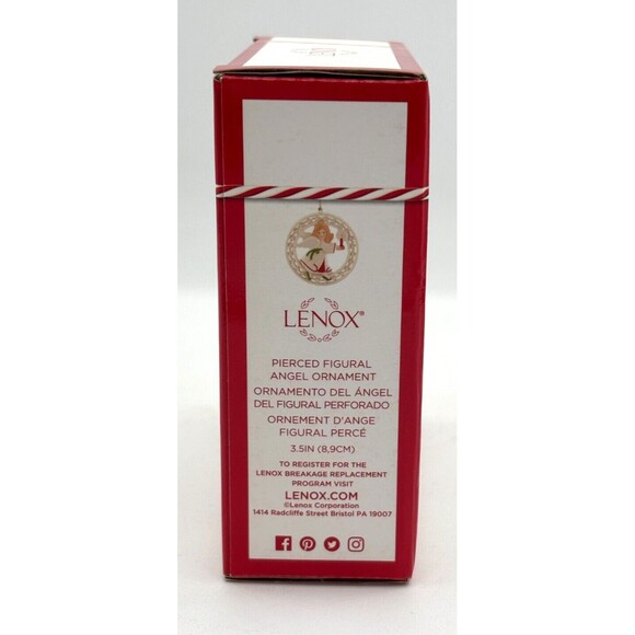 Lenox Pierced Figural Angel Christmas Ornament Bone China 24K‎ Gold Accent 3.5" - Picture 13 of 16